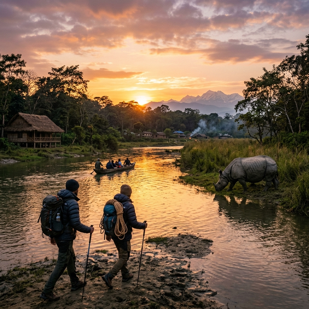 Chitwan Nepal Travel Cost & Winter Trip Guide 2026: Budgeting High-Altitude Skiing & Jungle Safaris