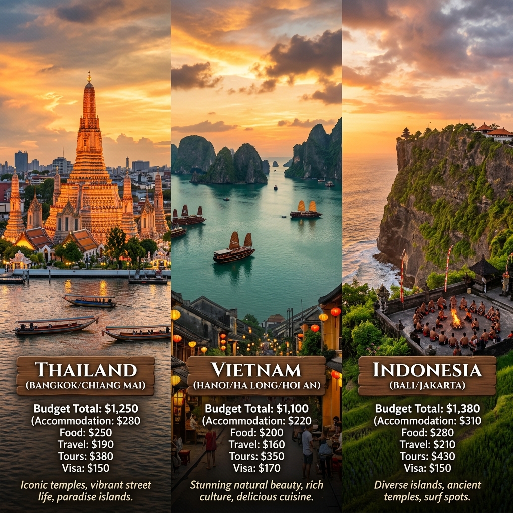 Southeast Asia Budget Breakdown: Thailand vs Vietnam vs Indonesia