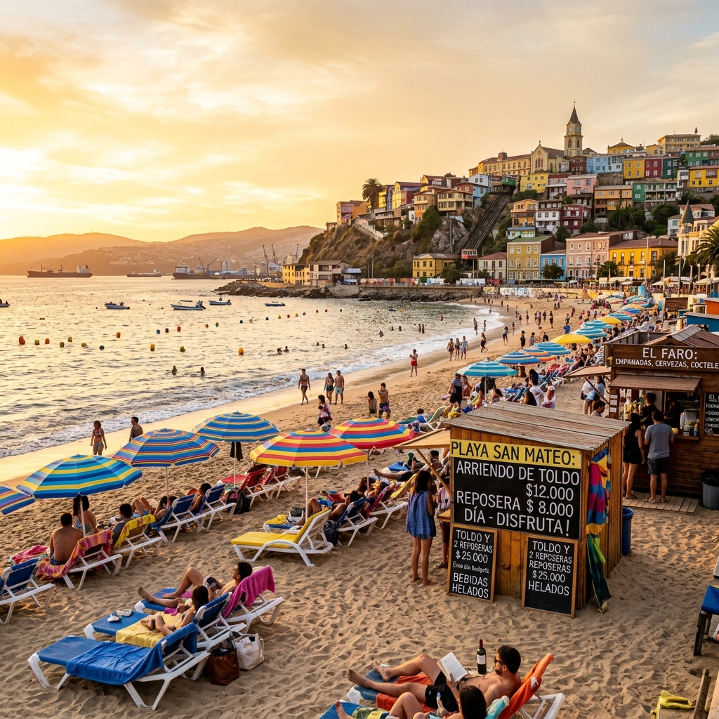 Valparaíso Beach & Sunbed Cost Guide 2026: Daily Budgets, Rentals, and Coastal Spending