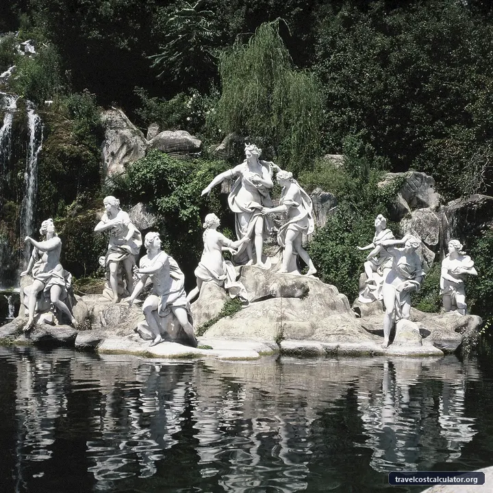 18th-Century Royal Palace at Caserta with the Park, the Aqueduct of Vanvitelli, and the San Leucio Complex